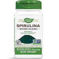 Nature's Way Spirulina Micro-Algae Capsules, 760 mg per Serving, Non-GMO Supplement, 100 Count