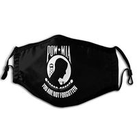 POW MIA You Are Not Forgotten PM2.5 Mask, Equipped With Two Replaceable Protective 5-layer Activated Carbon Filters, M-shaped Nose Clip Mask