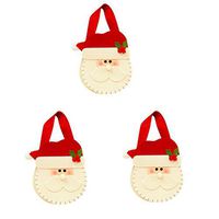 BESTOYARD Bags Christmas Treat Bags Santa Claus Christmas Ornament Pack of 3
