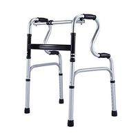 XINGZHE XZ Old Man Driving Walker, Aluminum Alloy Disabled Four-Legged Walking Stick with Wheels Luxury Adjustable Height, Carrying Capacity 100kg Lightweight Walking Frame (Color : B)