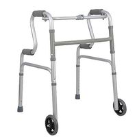 Sharon Aluminum Alloy, 8-Speed Adjustable, Non-Slip mat, one-Button Folding Elderly Walker, red, Blue, Gray Three Colors (Color : Gray Belt Wheel)