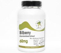 Bilberry Standardized Extract 60mg ~ 100 Capsules - No Additives ~ Naturetition Supplements