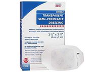 Case of 10 Semi-Permeable Dressings. Sterile Transparent Film Dressings 6" x 8" for Wound Protection. Frame Style Dressings with Waterproof Backing. Single use and Latex-Free.