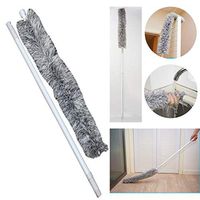Tharv❤Microfiber Duster with Extension Pole Reach Hypoallergenic Large Microfiber Head Gray