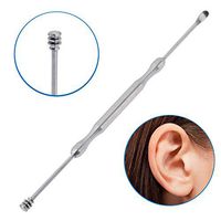 High Quality Professional 410 Stainless Steel Ear Curette Skid Resistant Pick Earpick Wax Earwax Remover Removal Tool for Ears Care, Cleaning, Treatments and Hygiene