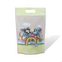 Candy Color Resealable Food Storage Pouches Ziplock Bag with Hanging Hole,Set of 50