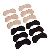Healifty 6 Pairs Back Heel Cushion Inserts self Adhesive Heel Pads Grips Liners Butterfly Shaped Sponge Back Heel Pads(Black Apricot)
