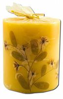 3 in Pillar (2-3/4 in x 3 in) Flower Candles Patchouli Auroshikha Candles & Incense 1 Candle