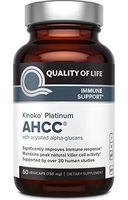 Premium Kinoko Platinum AHCC Supplement – 750mg of AHCC per Capsule – Supports Immune Health, Liver Function, Maintains Natural Killer Cell Activity – 60 Veggie Capsules