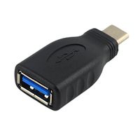 Gimax New USB 3.1 C Male to USB 3.0 A Female Adapter Converter Connectors USB Type C Black
