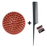 COTU (R) Hair Comb (1 pc) and Marvy Shampoo Brush & Scalp Invigorator (1 pc) Combo Package