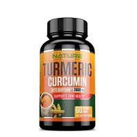 Turmeric Curcumin with Bioperine 2600mg. Max Potency 95% Curcuminoids - Anti-Inflammatory Pain Relief & Joint Support - Turmeric with Black Pepper for Best Absorption by Built By Nature - 60 Capsules