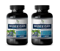 Vitamins for Eyes with Lutein and Bilberry - Maximum Vision Premium Complex with Lutein Bilberry and Grape Seed - Bilberry Pills for Eyes - 2 Bottle 120 Capsules