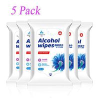 Detergent Wipes (5Packs,50Wipes),Large Wet Wipes(6"x3.5"), Disposable Hand Wipes Skin Cleaning Wipes for Kids School Offices Bathroom Home Use