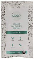 SANO Organic Plant Based Protein Powder, Vanilla, 14 Single Servings, Certified Organic, Vegan, Gluten Free, Non GMO, Non Dairy, Free of Sugar, Soy, Whey, and Artificial Ingredients