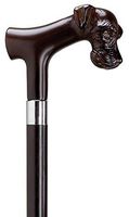 Schnauzer Head Derby Black Maple Cane With Brown Handle  -Affordable Gift! Item #\DHAR-9140100