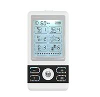 6 Modes Best Muscle Stimulator tens EMS nmes Unit Machines Electric Electronic Pulse Massagers for Lower Back Sciatica Hip Pain HealthmateForever BM6GL Black + Wireless Pads Kit WI-9