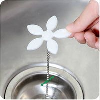 URTop 4Pcs Chain Cleaner Hair Bathroom Cleaning Tool Sewage Filter Outlet Removal Clog Tools