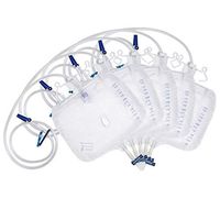 Careshine 2000ml Urine Replacement Collector Urinary Drainage Bag with Anti-Reflux Chamber (5 Pack)