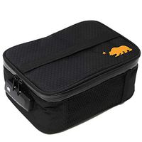 Cali Crusher 100% Smell Proof Soft Case w/Combo Lock (9"x7"x3.5") (Black/Orange)