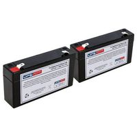 Set of 2 - Exitronix EX6V1.2A Battery - Replacement UB613 Universal Sealed Lead Acid Battery (6V, 1.3Ah, 1300mAh, F1 Terminal, AGM, SLA)