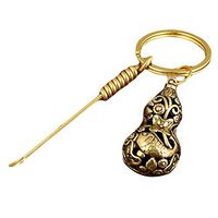 Brass Ear Pick Ear Wax Removal Tool Earpicks and Cucurbit Key Chain