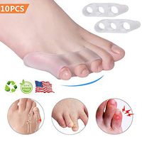 Pinky Toe Separator/Protectors, Tailors Bunion Corrector, Gel Toe Spacers&Straightener for Curled Pinky Toes, Bunionette, Overlapping Toe, Pain Relief from Friction, Pressure, and Tailor's Bunions