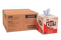 Tork 450337 Advanced ShopMax Wiper 450, Centerfeed, 1-Ply, 9.0" Width x 13.0" Length, Blue (Case of 4 Boxes, 200 per Box, 800 Wipers per Case)