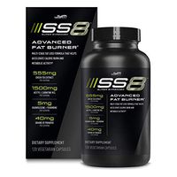 Jym SS8 Super Shredded 8 | Advanced Fat Burner, Acetyl-L Carnitine, Tyrosine, Green Tea Extract, Caffeine, Capsimax, Grains of Paradise, Yohimbe, Rauwolscine | Jym Supplement Science | 120 Capsules