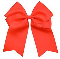 Funny Girl Designs Extra Large Classic Uniform Cheer Bow - Choose Your Color! (Neon Orange)