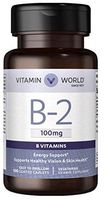 B-2 100mg Energy Support, Supports Healthy Vision & Skin Health, Easy to Swallow 100 Coated Caples Vegetarian Supplement