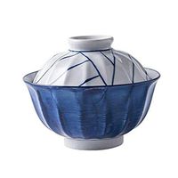 BBSEQ Hand-Painted Bowl, Special Bowl Ceramic, Creative Personality Retro Bowl, Bowl with Lid,