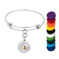 LoEnMe Jewelry Aromatherapy Essential Oil Diffuser Bracelet Love Cat Kitten Pet Bangle Gift for Luck