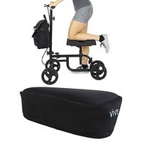 Vive Knee Walker with Pad - Steerable Scooter for Broken Leg, Foot, Ankle Injuries - Kneeling Quad Roller Cart - Orthopedic Seat Pad for Adult and Elderly Medical Mobility - 4 Wheel Caddy Crutch