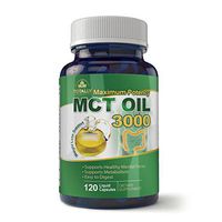 Maximum Potency 100% Pure MCT Oil Capsules 3000 mg I for Improved Energy and Brain Function I 120 Cold Pressed Softgels - Includes Bonus Keto Diet eBook