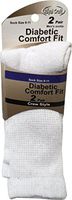 Royal Craft Men's Diabetic Crew Ventilated Socks, White