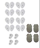 TENS Unit Electrodes Pads Snap-On Re-Usable Carbon Electrode Pads Medical Non-Woven Material 16Pcs Paw Pads + 8Pcs Small Oval Pads + 4PCs Winding Boards