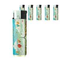 Refillable Electronic Lighter Set of 5 Pieces D-062 Ballooning Over Paris 1890