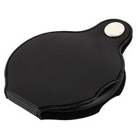 Faux Leather Cover Foldable Magnifier Magnifying Glass 50mm Lens 5X
