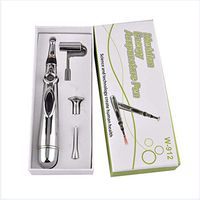 GEEFSU-5 in 1 Electronic Acupuncture Pen Meridian Energy Pen Stimulator Heal Massager Pain Relief Therapy Massager with 5 Massage Heads