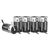 EEMB 3.6 V C Size Lithium Battery with Tabs ER26500 Li-SOCl2 9000 mAh Lithium Thionyl Chloride Battery Solder Tabs UL Certified High Capacity Batteries