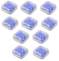 LY1122 Earplugs 10 Pairs + 10 Boxes Blue Silicone Ear Plugs Noise Hearing Protection
