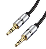 IBRA 10 Feet 3.5mm Auxiliary Audio Cable AUX Cable for Headphones, iPods, iPhones, iPads, Home/Car Stereos and More (Black Wired)