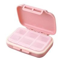 Portable Pill Case, LifeEasier BPA Free Detachable Vitamin Medicine Travel Box Daily Fish Oil Supplements Organizer Dispenser with 6 Compartments and Buckle for Pocket/Purse/Handbag/Backpack (Pink)