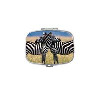Udoosun Zebre Hug Custom Personlized Rectangular Tablet Medicine Pocket Purse Travel Pill Vitamin Decorative Box Case Holder