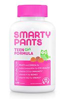 Daily Gummy Multivitamin Teen Girl: Vitamin C, D3, & Zinc for Immunity, Biotin for Hair & Skin, Omega 3 Fish Oil, Vitamin B6 & Methyl B12 for Energy, Iodine by Smartypants (120 Count, 30 DaySupply)