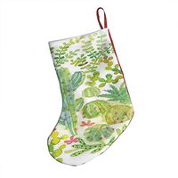 Christmas Decorations Stockings 18" Multicolor Green Cacti Succulent Jungle Customized Big Xmas Socks for Home Decor