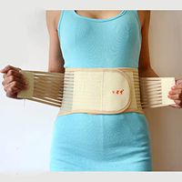 ZFF Back/Lumbar Support Belt, Magnetic Therapy-Self-Heating-Adjustable-Pain Relief and Injury Prevention-Breathable-for Men & Women (Color : Beige, Size : XL)