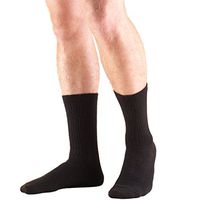 Truform Medical Compression Socks for Men and Women; 8-15 mmHg Crew Length to Mid-Calf, Black, Medium