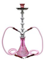 Hookah 26" Pink 2 hose shisha nargila bar narguile nargile glass water Vase pipe